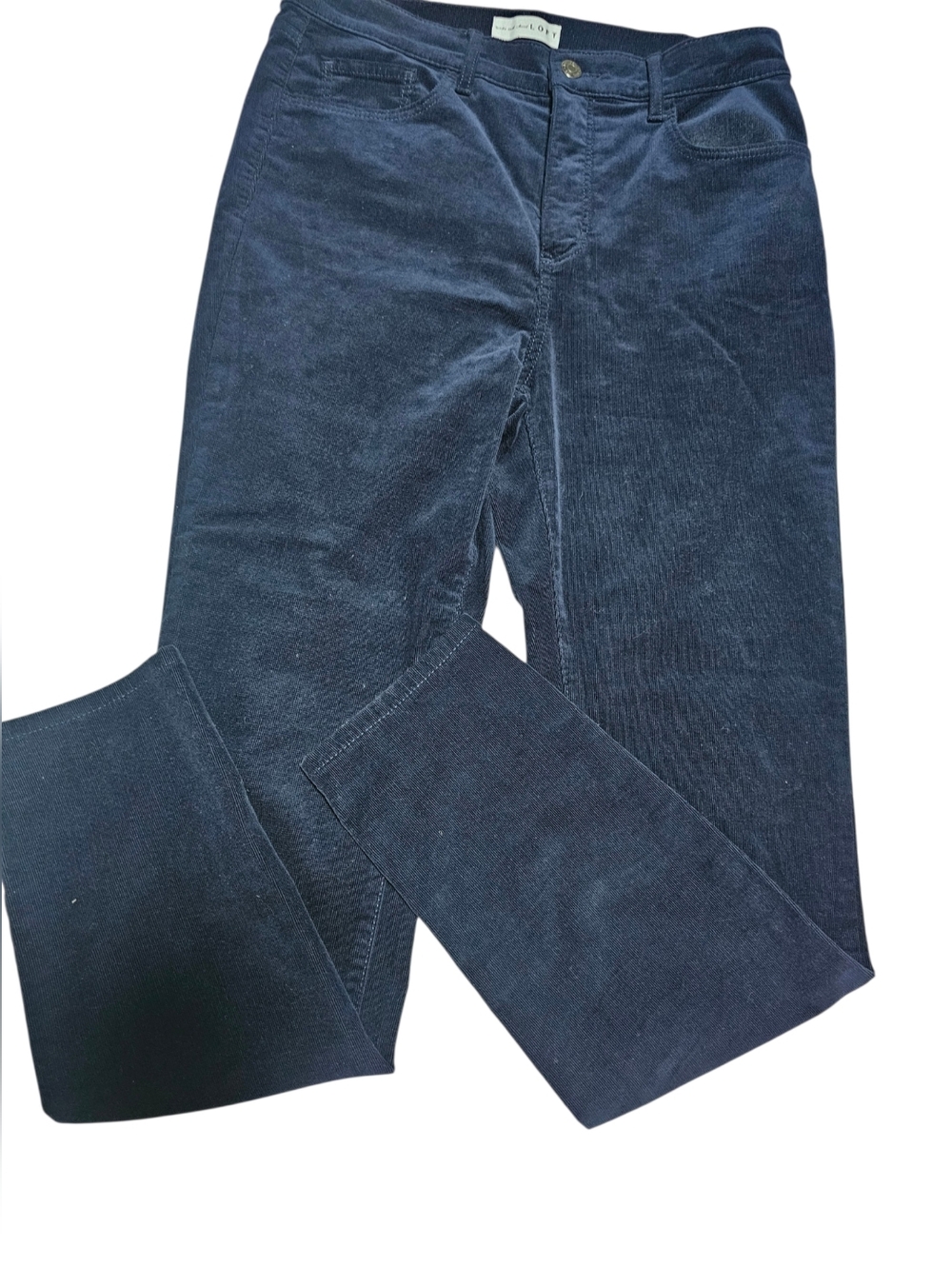 Loft Made And Loved Dark Blue Corduroy Pants Size 8